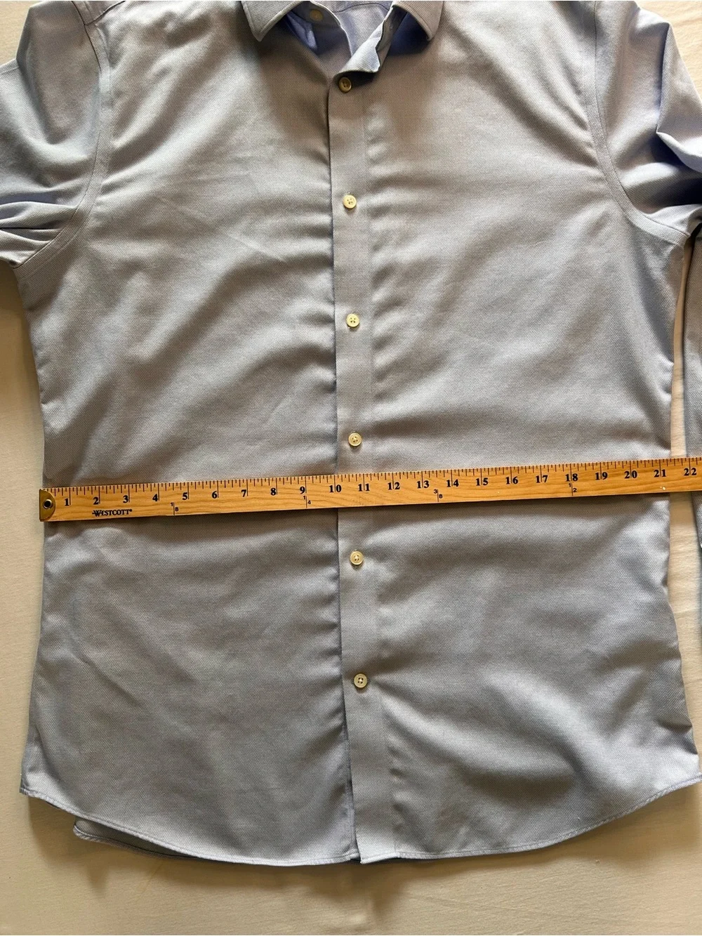 Banana Republic Grant Fit Non-Iron Light Blue Dress Shirt XL